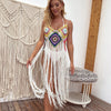 Boho Crochet Bikini Cover Up Sexy Hollow Fringe Hem Beach Dress 2022