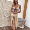 Boho Crochet Bikini Cover Up Sexy Hollow Fringe Hem Beach Dress 2022