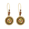 Mandala Flowers Long Drop Earrings