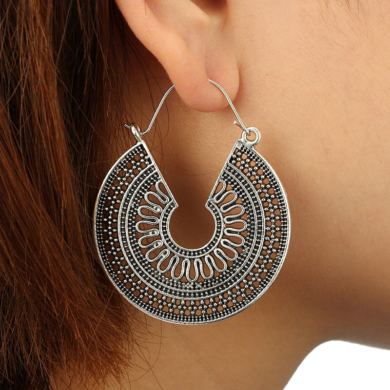 Vintage Antique Hoop Earrings