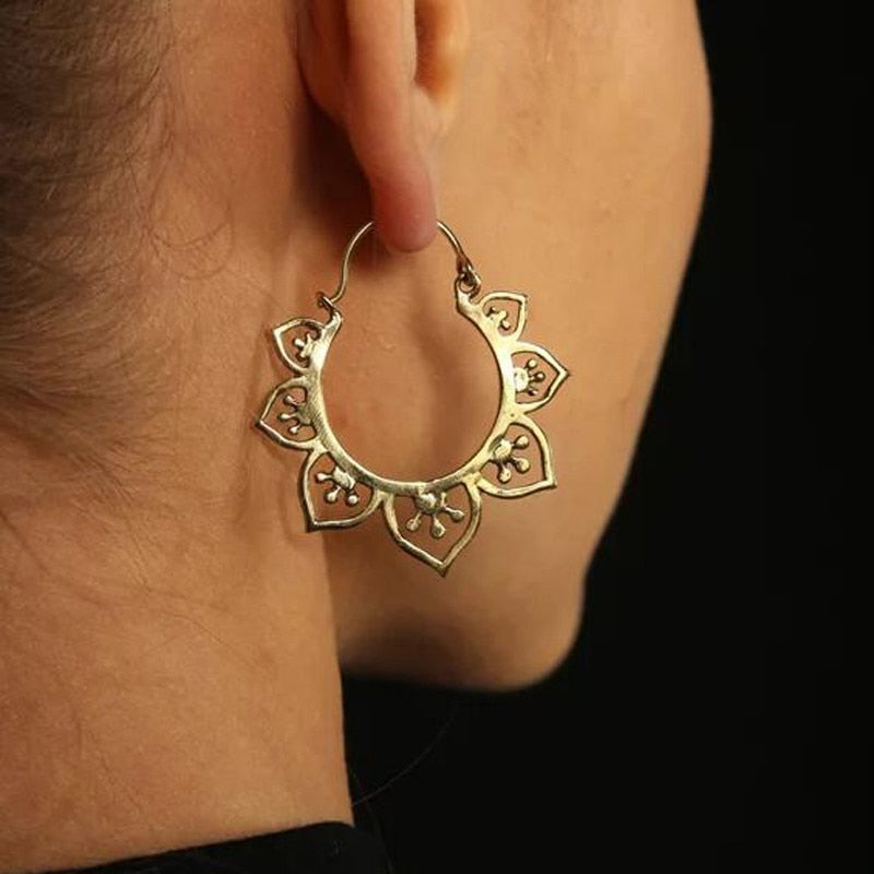 Flower Mandala Dangle Earring