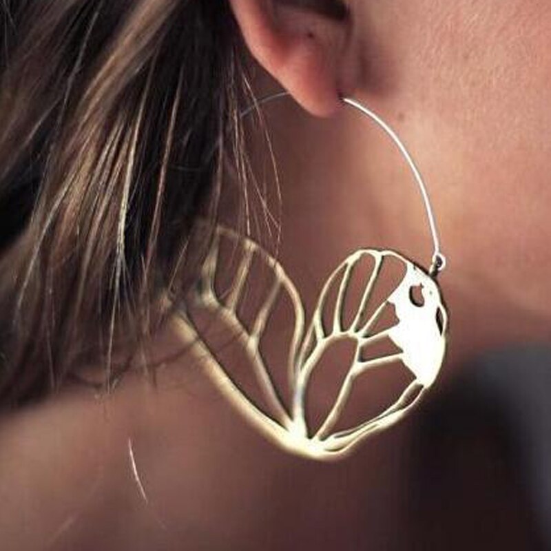 Boho Heart Wing Earrings