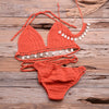 Bikini Set Woman Crochet Shell Tassel Bikini