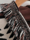 Bohemian Fringed V Neck Cardigan