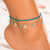 Bohemia Round Pendant Tassel Anklets
