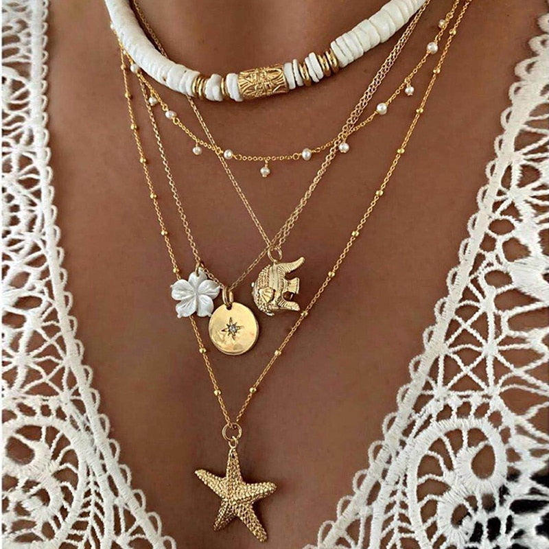Necklace for Women Antique Round Soft Pottery