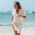 Honeycomb Lace Up Tunic Cover Up