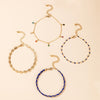 Bohemia Colorful Gem Tassel Anklets - 4 PIECES SET