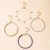 Bohemia Colorful Gem Tassel Anklets - 4 PIECES SET