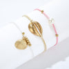 Bohemia Shell Pearl Anklets - 3 PIECES SET