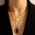 Boho Black Crystal Stone Necklace