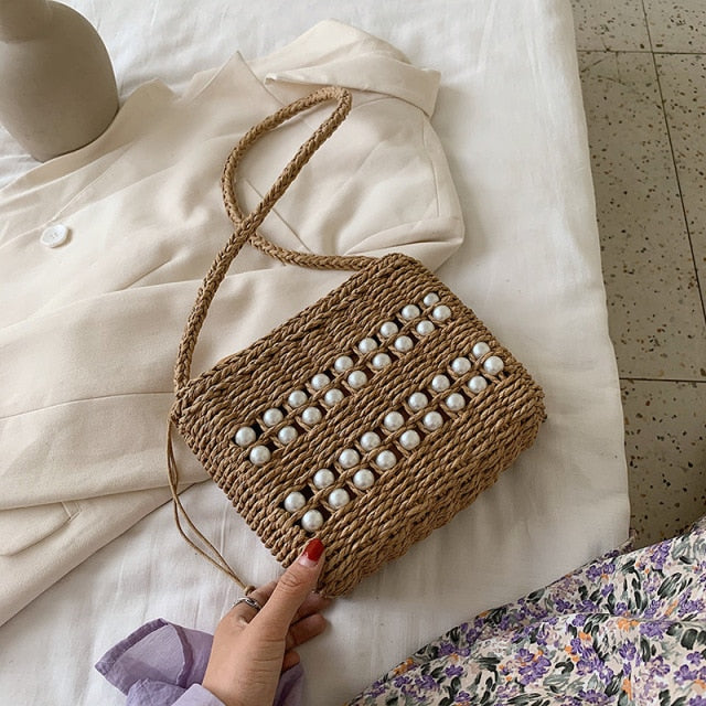 Straw Rattan Boho Handbags