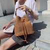 Woven Straw Ladies Bucket Bag