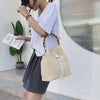 Woven Straw Ladies Bucket Bag