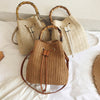 Woven Straw Ladies Bucket Bag
