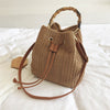Woven Straw Ladies Bucket Bag