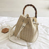 Woven Straw Ladies Bucket Bag