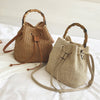 Woven Straw Ladies Bucket Bag