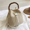 Woven Straw Ladies Bucket Bag