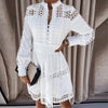 Autumn Hollow Out Lace Party Dress