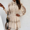 Autumn Hollow Out Lace Party Dress