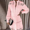 Autumn Hollow Out Lace Party Dress