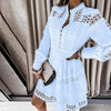 Autumn Hollow Out Lace Party Dress