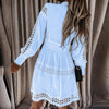 Autumn Hollow Out Lace Party Dress