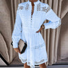 Autumn Hollow Out Lace Party Dress