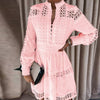 Autumn Hollow Out Lace Party Dress
