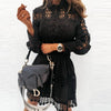 Autumn Hollow Out Lace Party Dress